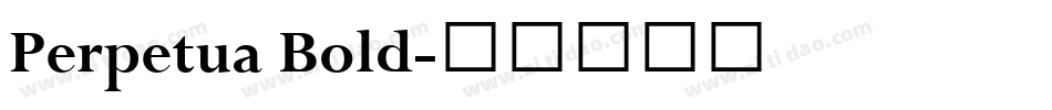 Perpetua Bold字体转换